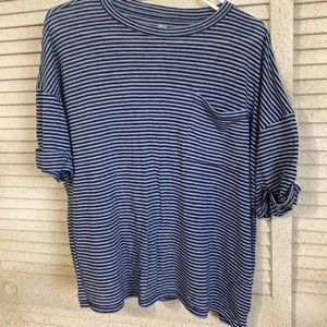 Aerie oversized striped shirt size M
